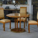 Octagonal Art Deco elm burl table, 1940s