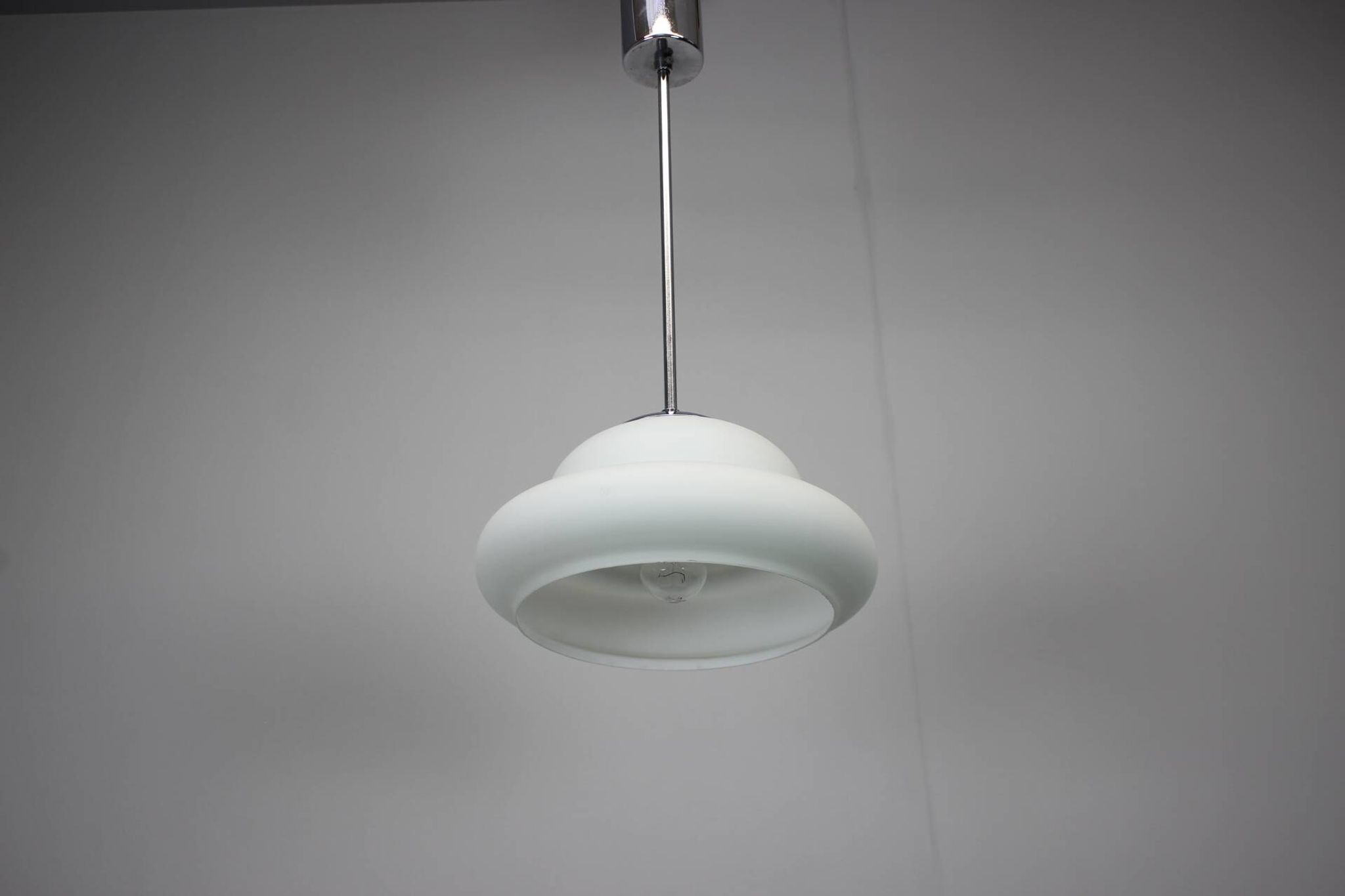 Mid-Century Chrome Pendant, 1960s, Czechoslovakia