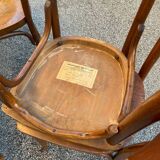 Set of 8 varnished bistro chairs