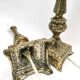 Pair of neo-classical lamps 1970 gold metal