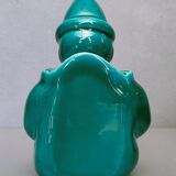 Pair of Art-Deco BookEnd Clowns drowsy in front of a book - glazed ceramics - 1930/1940