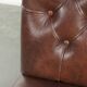 Set of 4 vintage cowhide leather chesterfield dining chairs