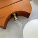 Scandinavian design chandelier pendant, rope, opaline and pine, from the 1980s