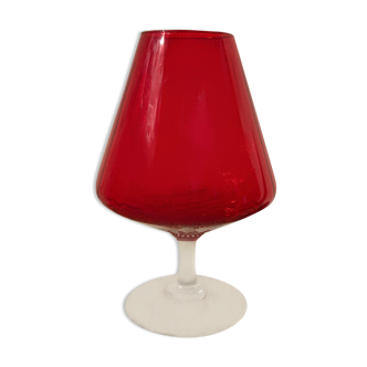 Vase rouge vintage Italy 1970