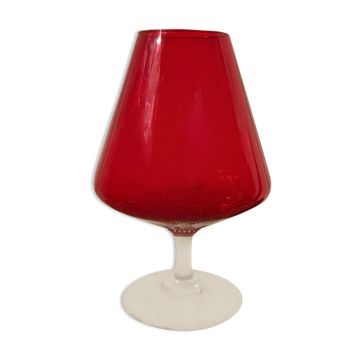 Vase rouge vintage Italy 1970