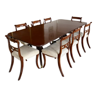 Lot salle à manger style régence table et chaises