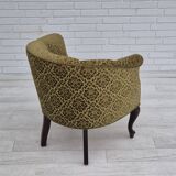 1950s, Danish lounge chair, reupholstered, green furniture fabric.