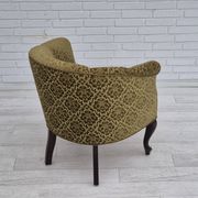 1950s, Danish lounge chair, reupholstered, green furniture fabric.