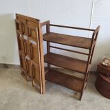 Foldable and stackable wooden shelves