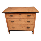 Yellow wooden chest of drawers