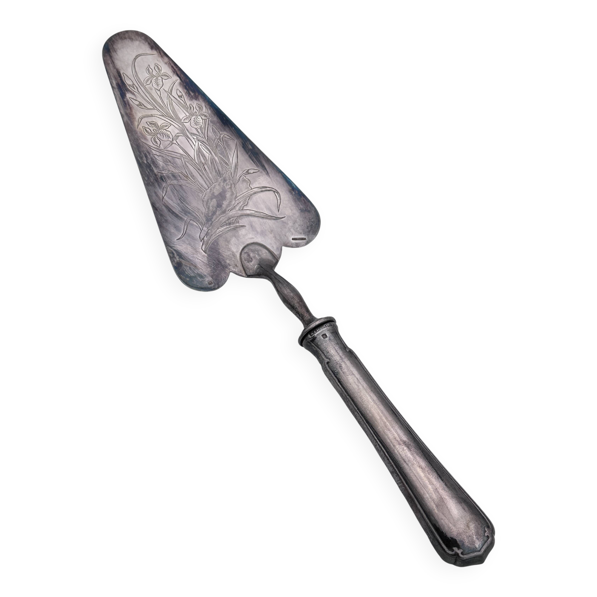 Silver-plated metal cake server, silversmith, Christophe model, Japan