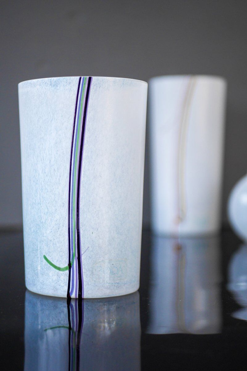 Glass vases by Vallien for Kosta Boda, set of 3