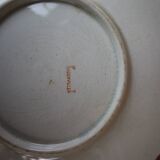 Dessert plate Terre de Fer model "Gui" signed Badonviller Art Deco