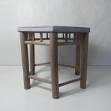 Rattan bamboo side table