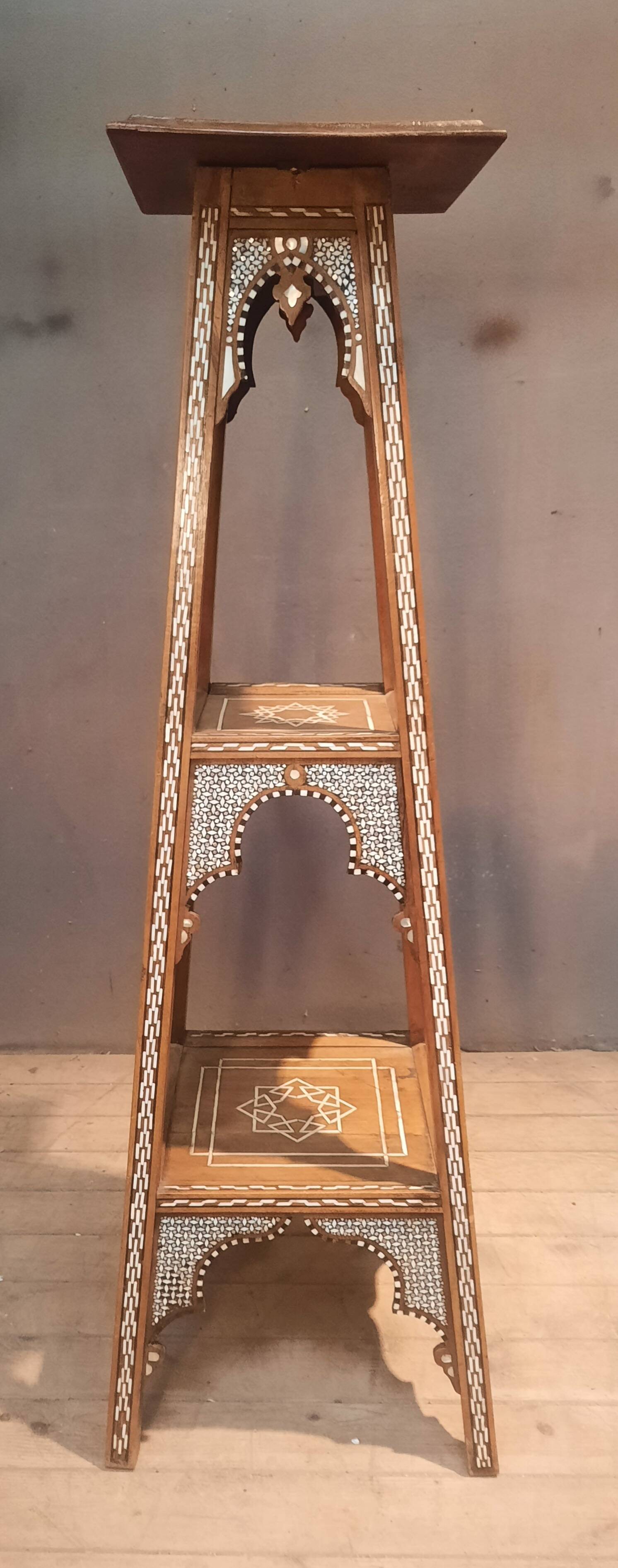 Eastern wooden and mother-of-pearl seat