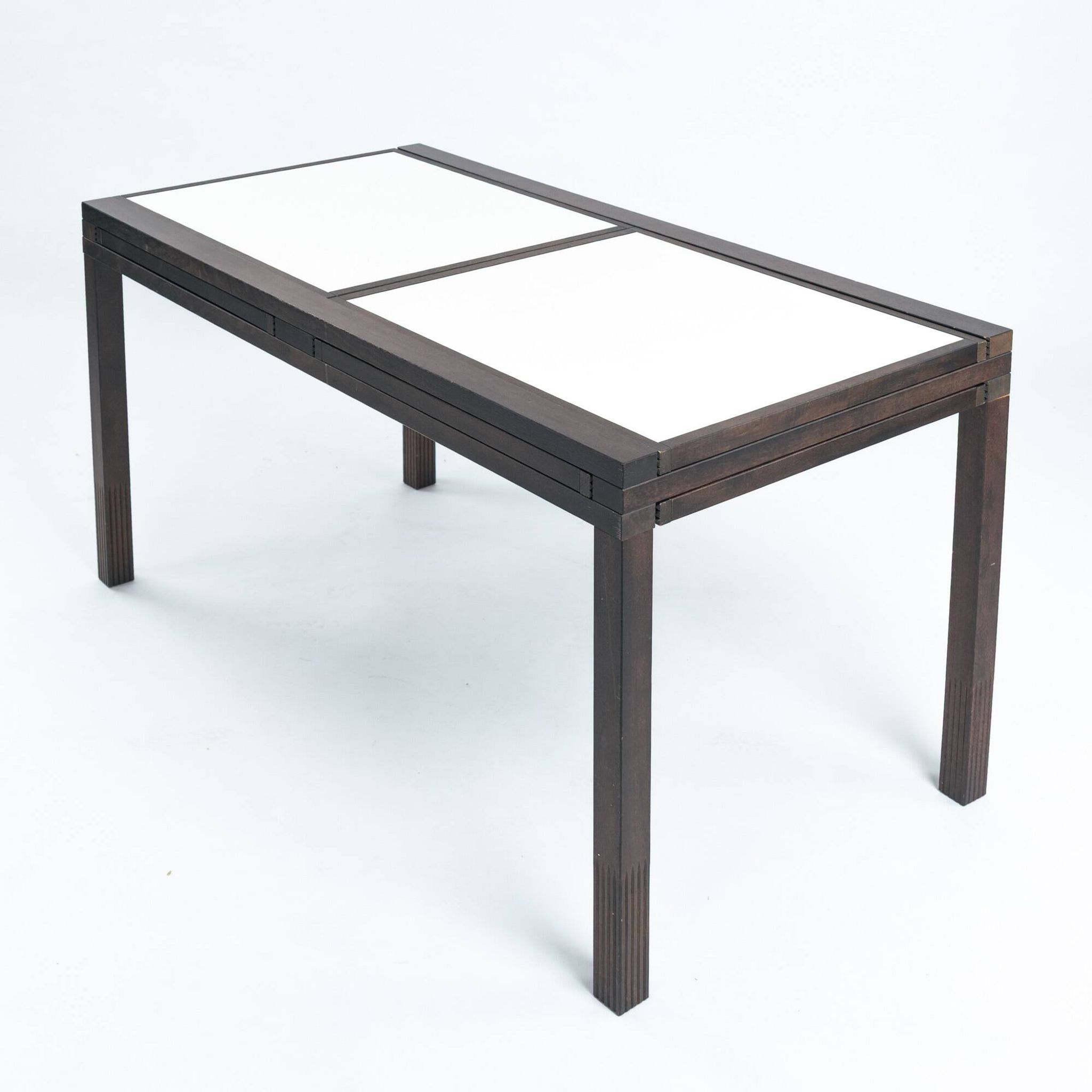 Bernard Vuarnesson desk or dining table with reversible and extendible tops, 80s