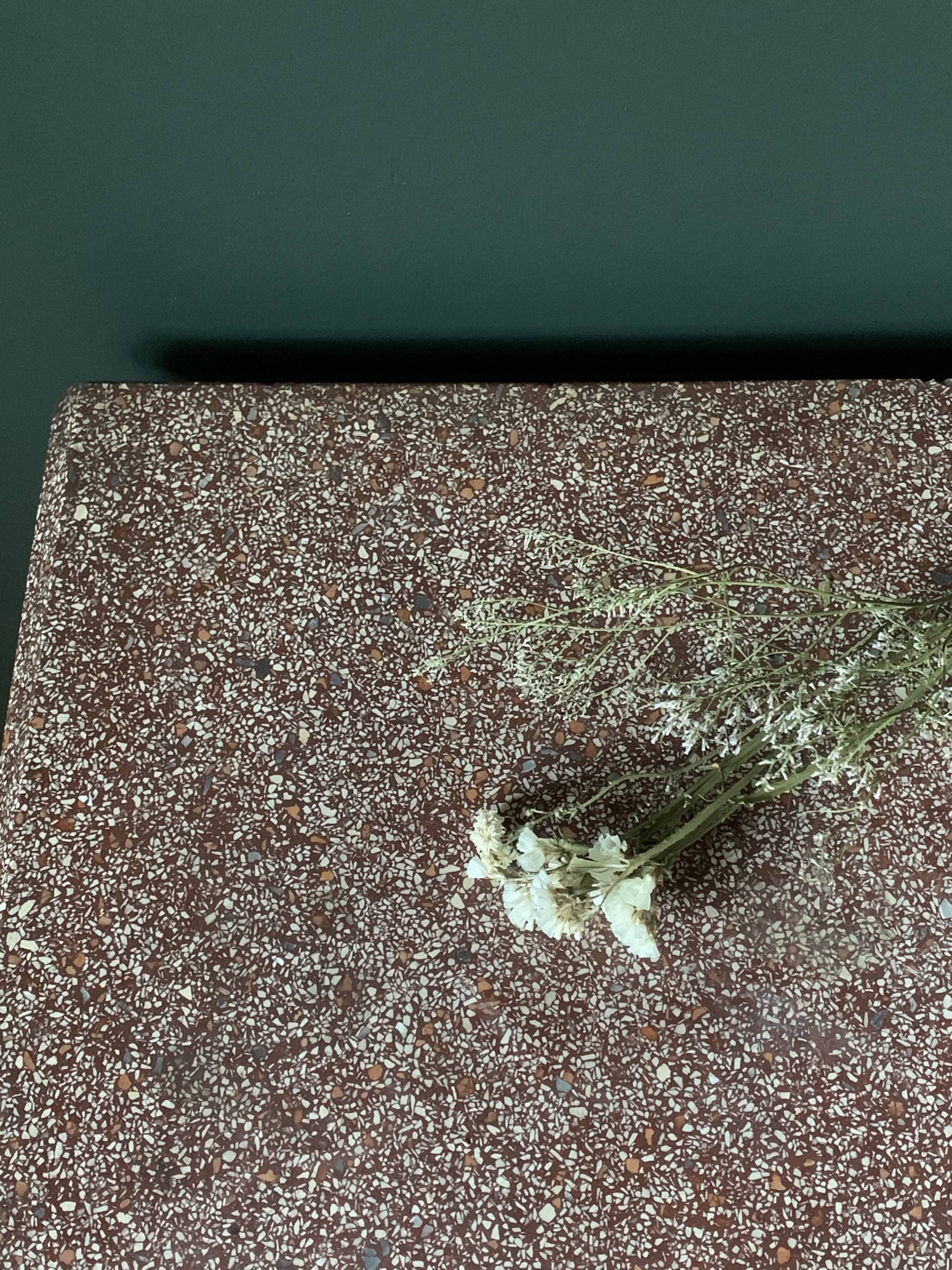 Powder pink and terrazzo dresser