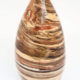 Sand, terracotta and brown soliflore vase in mixed earth
