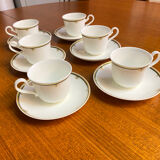 Villeroy & Boch 1960 porcelain coffee set of 6 cups and saucers