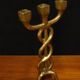Brutalist bronze chandelier