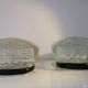 2 Glass ceiling lights, vintage, Germany