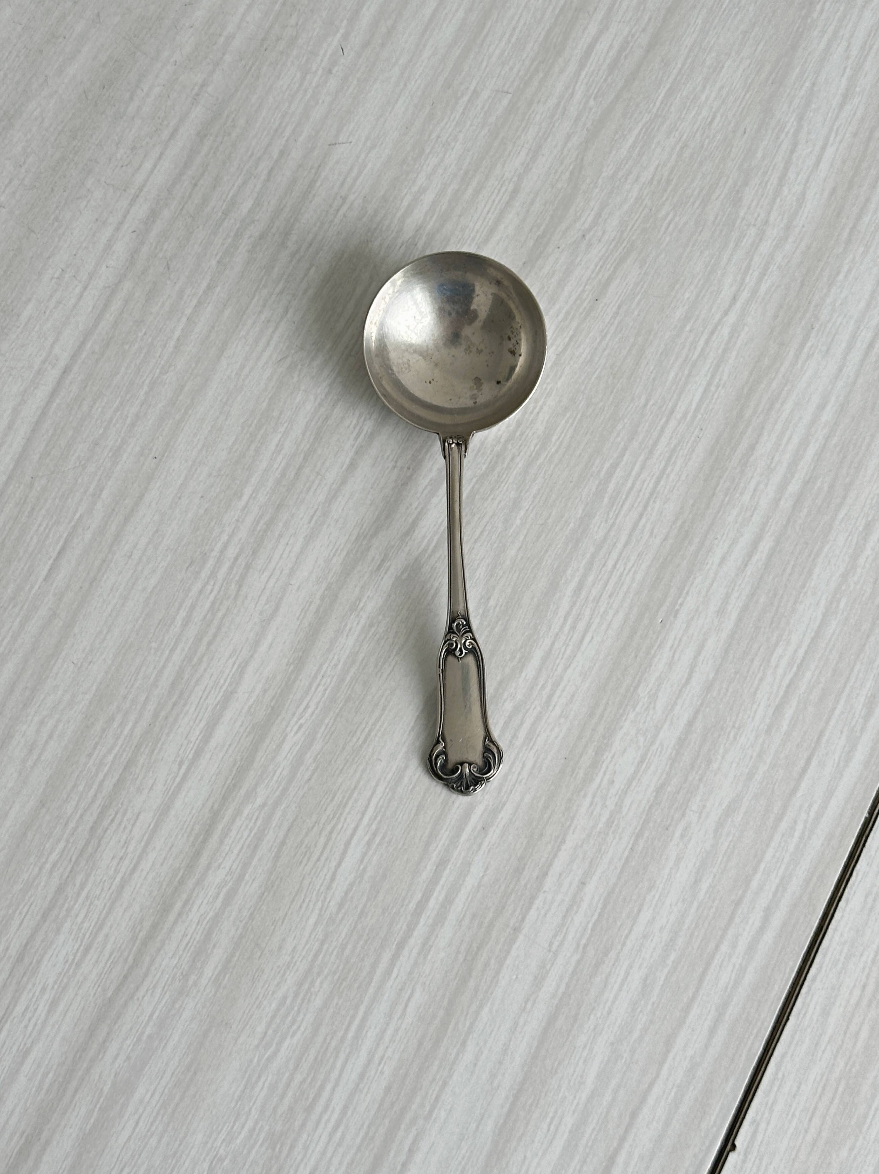 Silver-plated sauce spoon