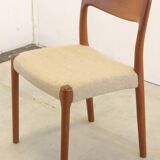 Ensemble de 4 chaises de salle à manger danoises en teck "Borup".