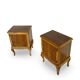 Tables de chevet italiennes en placage de noyer du milieu du siècle, années 1960.