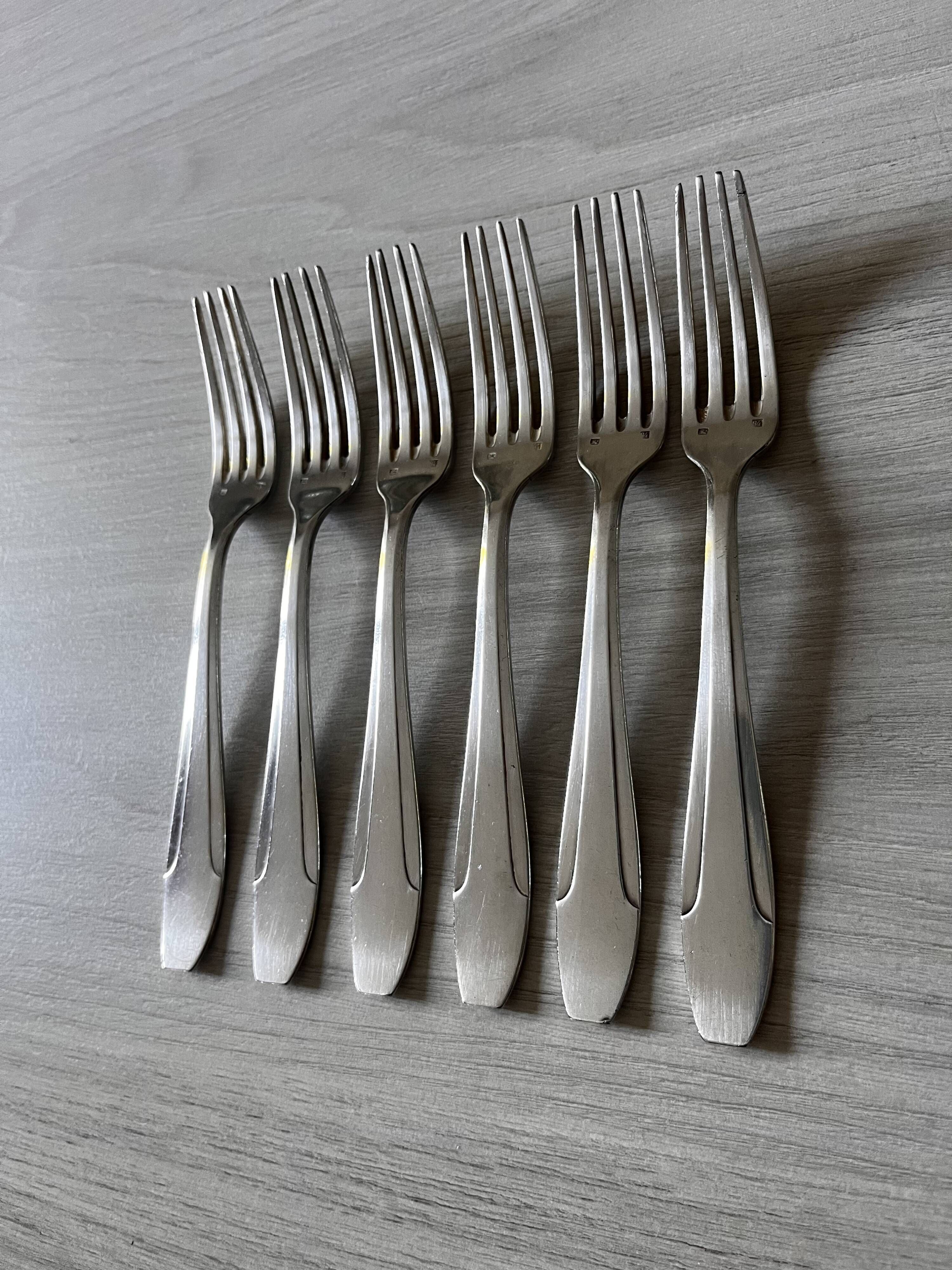 Antique silver-plated forks