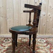 Fauteuil de bureau à en noyer Napoléon III