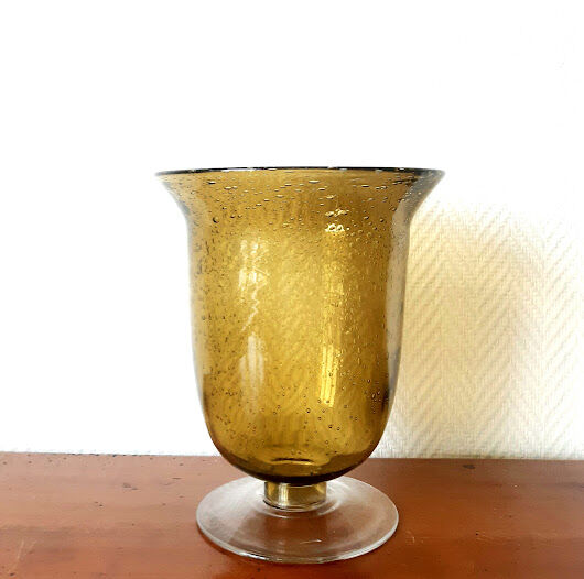 Biot bubbled glass vase