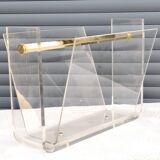 Vintage plexiglass magazine rack