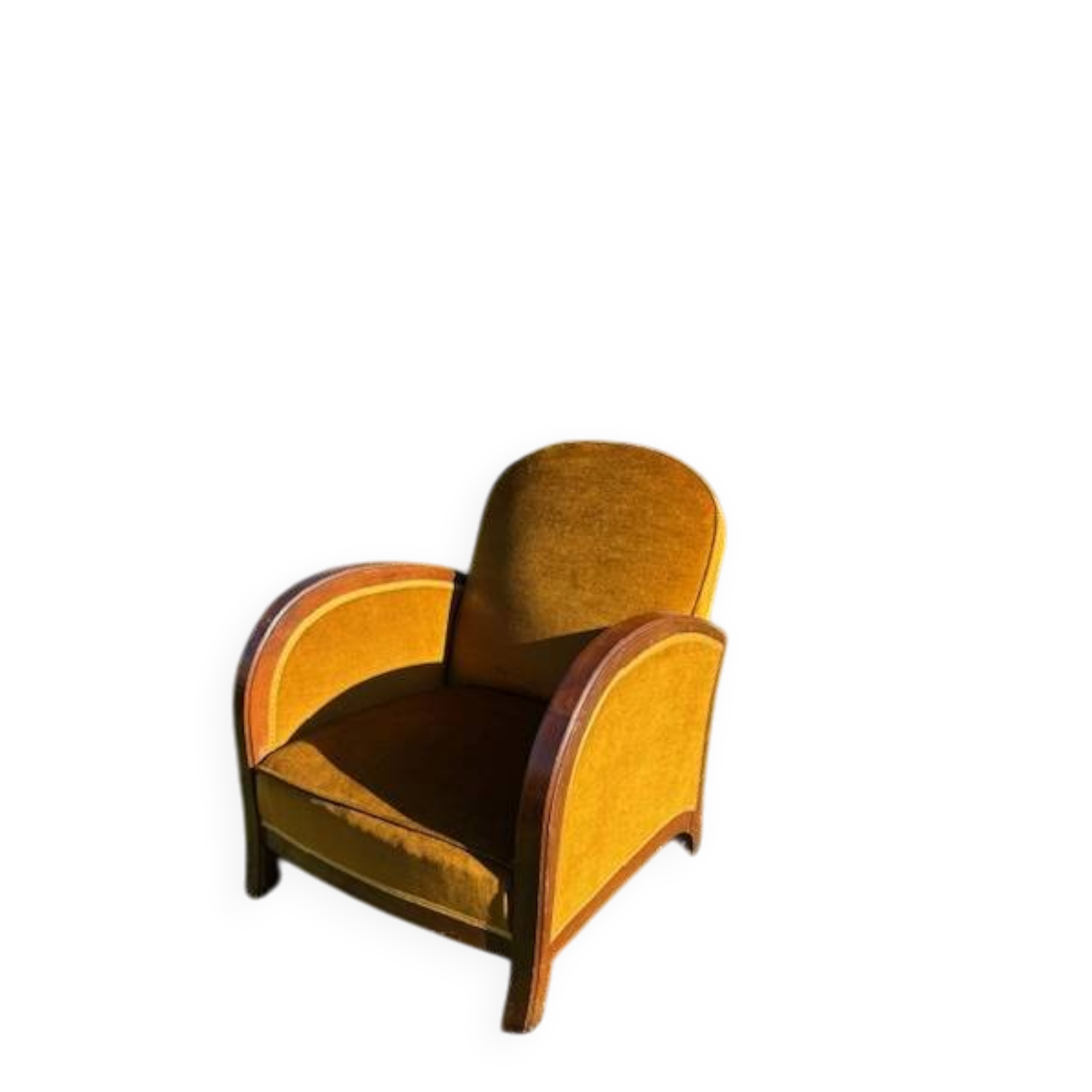 Art Deco velvet armchair