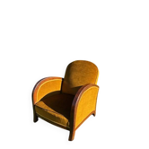 Art Deco velvet armchair