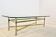 Table basse en laiton, chrome et verre, France 1970