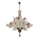 Large Pink Blossom Venetian Glass Chandelier 1960’s