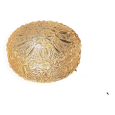 Limburg wall light with textured pressed glass dome, Germany, 1970s