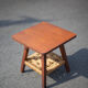 Vintage wooden coffee table and rope