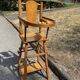 High chair for wooden doll with abacus