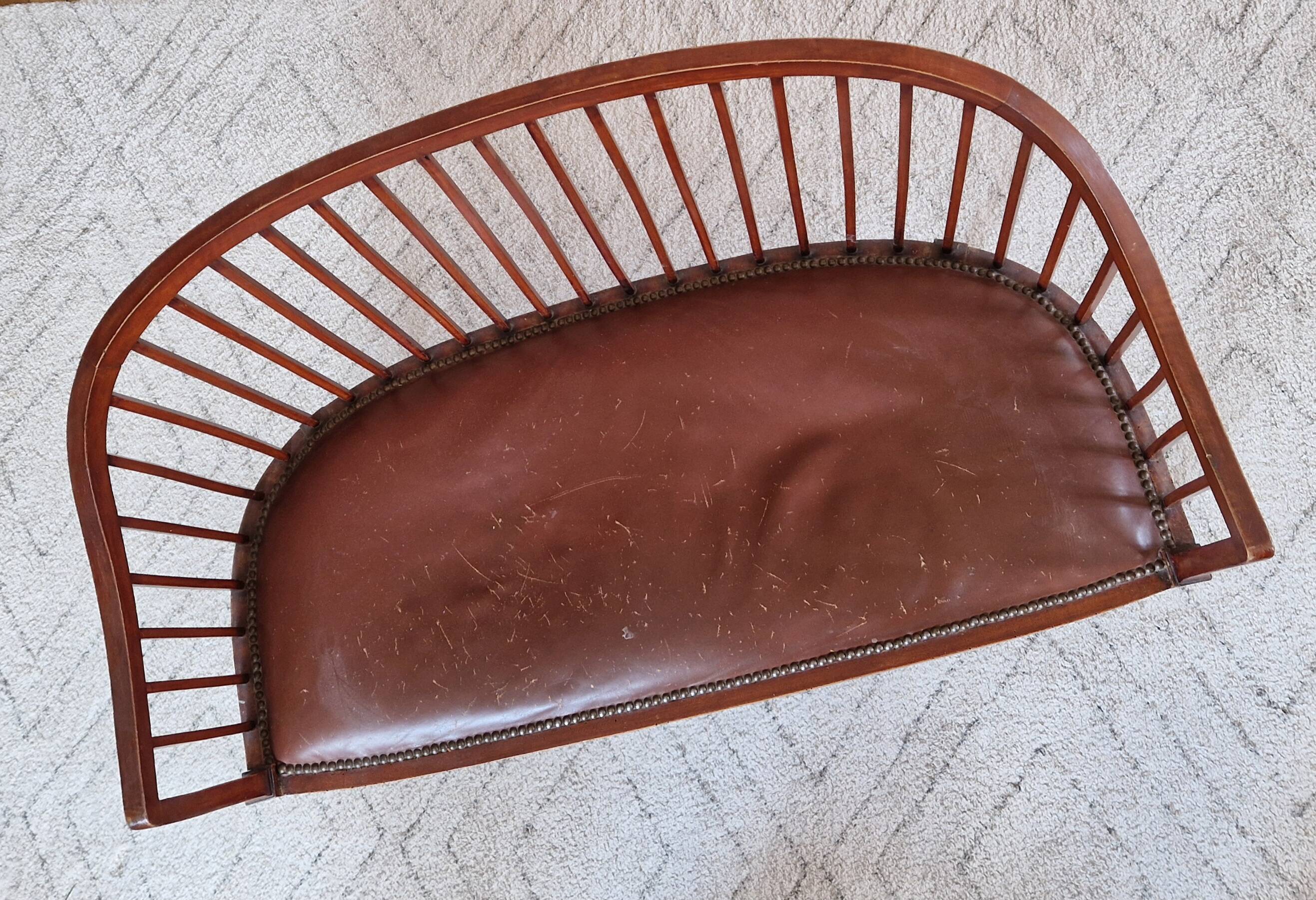 Small Art Deco bench and armchairs in beech, 1930s