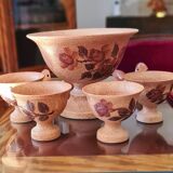 Set of cups and 4 bowls signed Vallauris