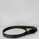 Mirror with handmade leather strapping
