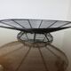Modernist fruit basket, minimalist in black lacquered metal 1960