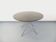 Vintage dining table in smoked glass plexiglass and chrome metal.