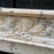 Louis XVI style pink marble fireplace, circa 1980.
