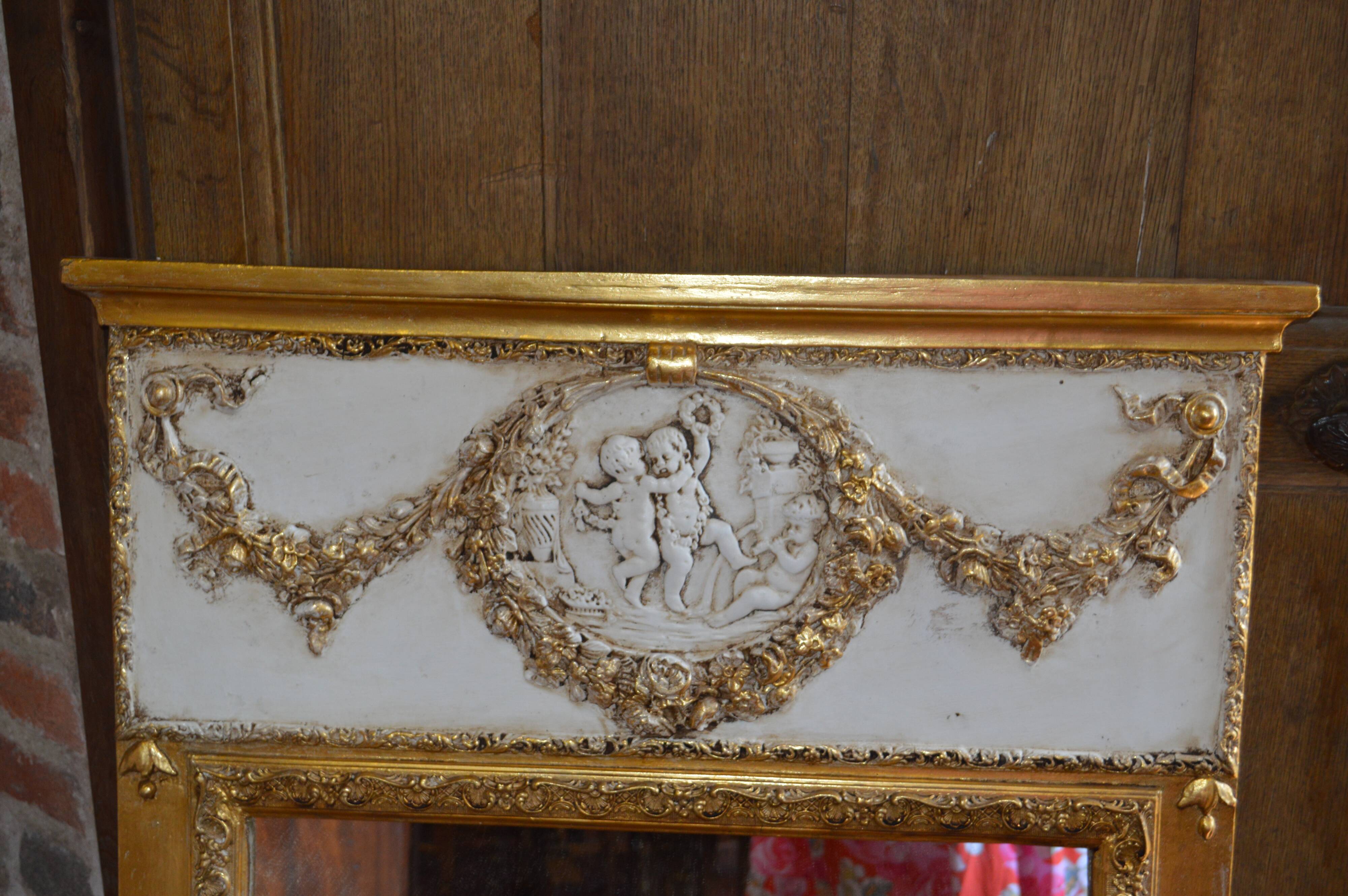 Golden mirror 111x70cm