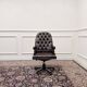 Chaise de bureau Chesterfield anglaise brune, chaise de président