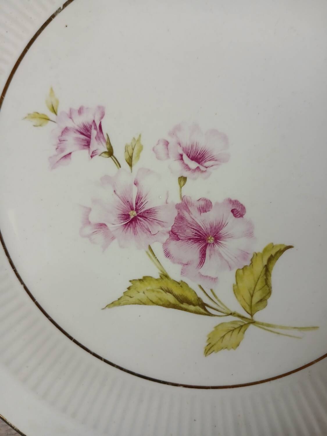 6 vintage Moulin des Loups dessert plates