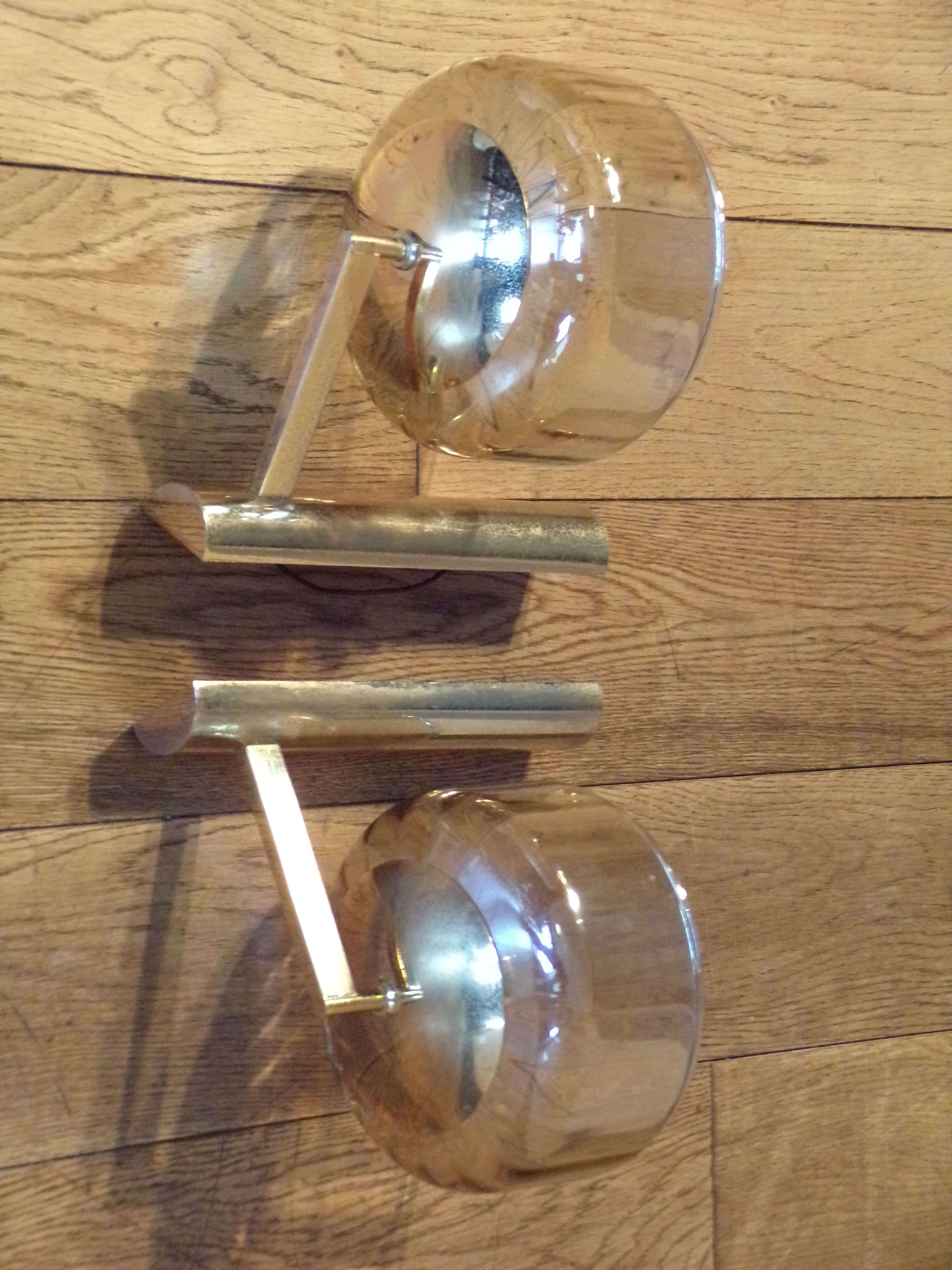 Pair of golden Sciolari House wall light