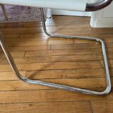 Chrome and leather chair